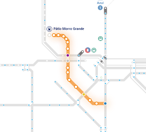 Mapa Linha 6 Laranja do Metro de São Paulo